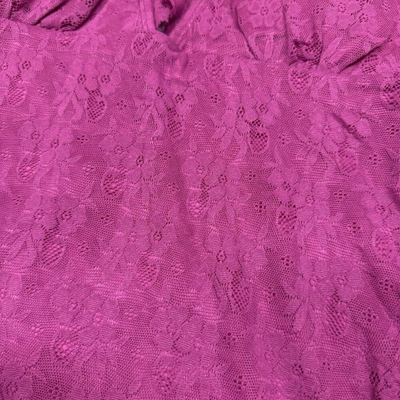 Andie Size S One piece swimsuit Nemale Purple Sexy Floral Lace Pool Vacation NWT - Picture 8 of 10